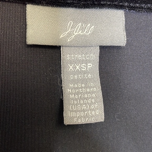 - J.Jill Black Velvet Wrap Style Long Sleeve Shirt - Picture 4 of 6